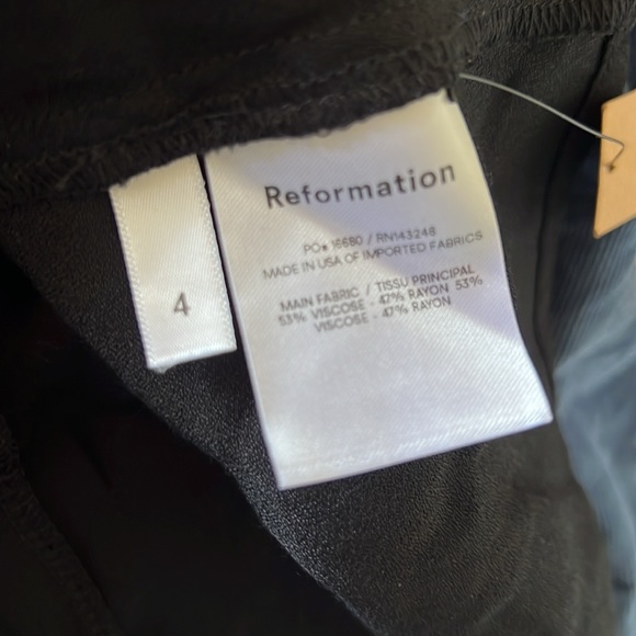 NWT Reformation black Aloma mini skirt - Picture 6 of 6